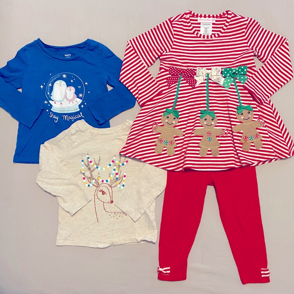 Baby Girl Winter/Christmas Outfit Bundle 2T